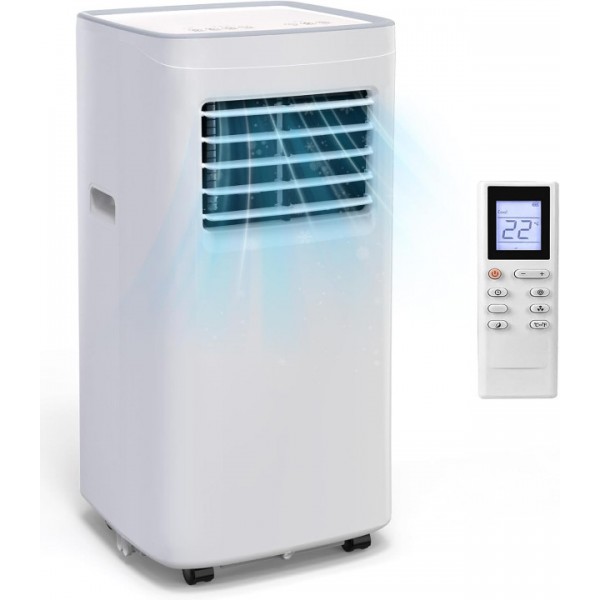Coolblus Portable Air Conditioners,8500 BTU portable ac up to 360 Sq,3 IN 1 with Remote Control,Sleep Mode, Windows kit,White 